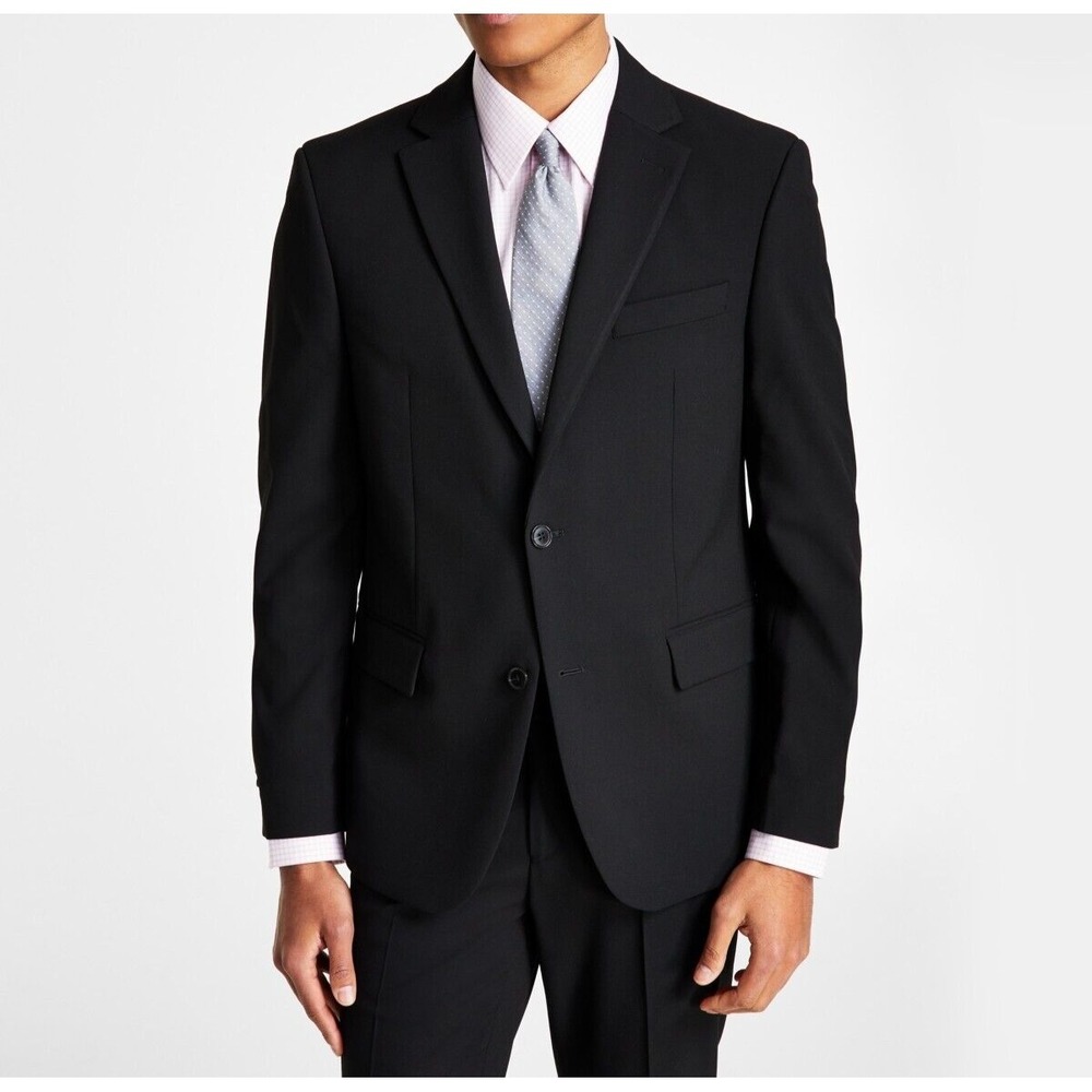 New $360 Ben Sherman‎ Performance Men's 34S Skinny Black Stretch Suit Jacket